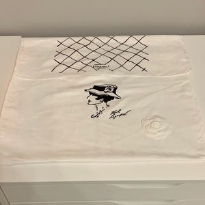 CHANEL LARGE DUST BAG COVER WITH FLOWER